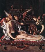 ALLORI Alessandro The Body of Christ with Two Angels Spain oil painting artist